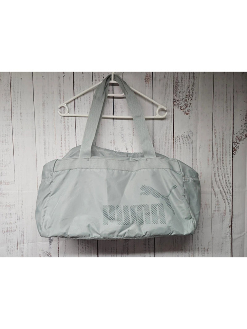 PUMA Light Grey Nylon Gym Bag